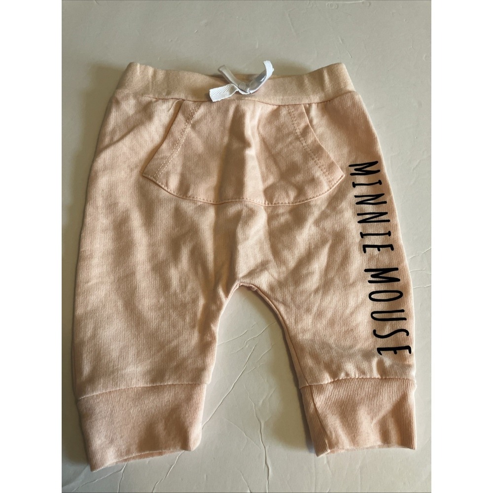 Disney Baby Solid Pink, Minnie Mouse Pants Jogger 0-3 Months C827